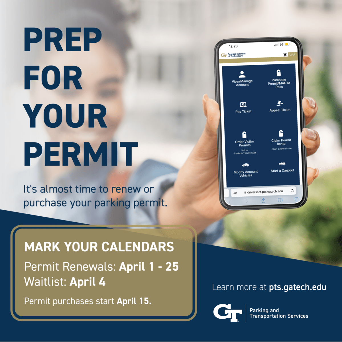 Georgia Tech Parking Permit Renewals and Purchases Starting April 1